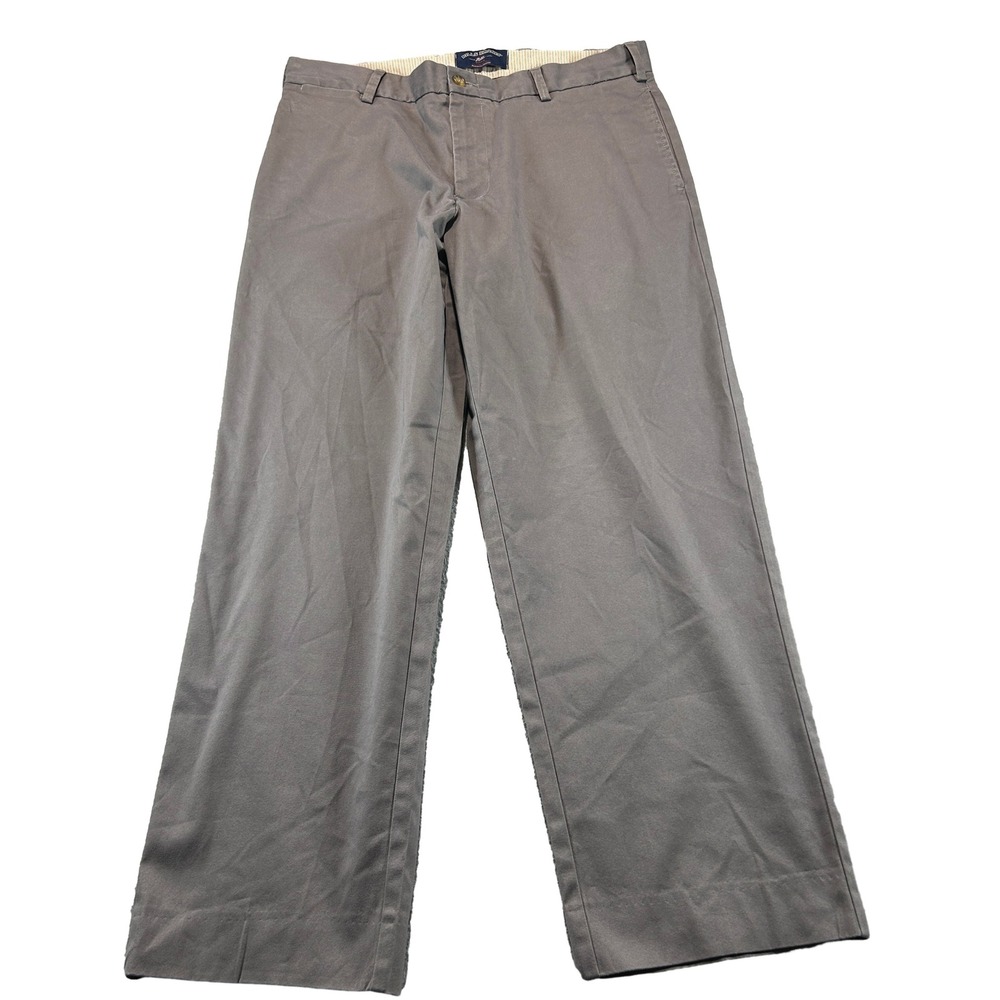 Bills Khakis Chinos Mens 35x32 Gray Straight Leg Standard Issue Cotton